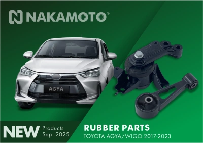 【Sep. 2025】Partes de Goma para Toyota Agya/Wigo 2017-2023